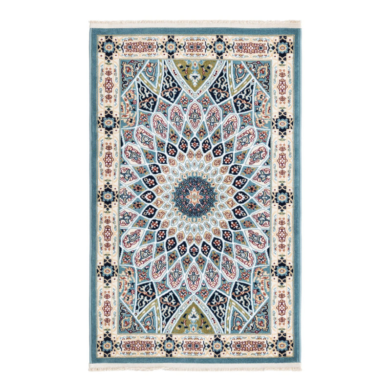Tapis bleu Jackson Jackson, Rectangle 5 pi 3 po x 8 pi, Blue