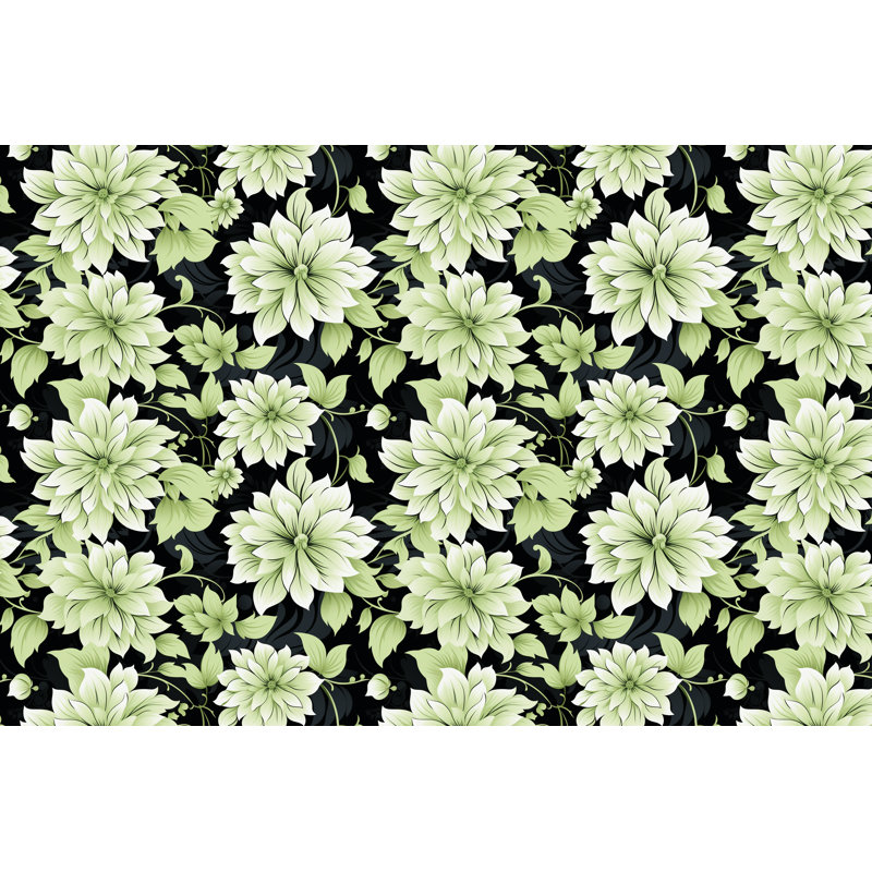 Rideaux à motif floral - 6098, L 20 po x L 61 po