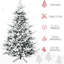 Arbre de Noël artificiel 8 pi avec neige, 1479 branches, arbre de 8 pieds facile à assembler, branches