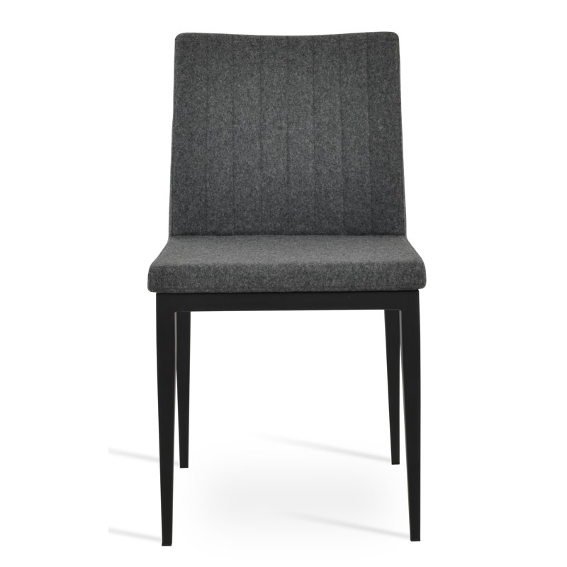 Chaise de salle à manger Zeyno, Gris foncé