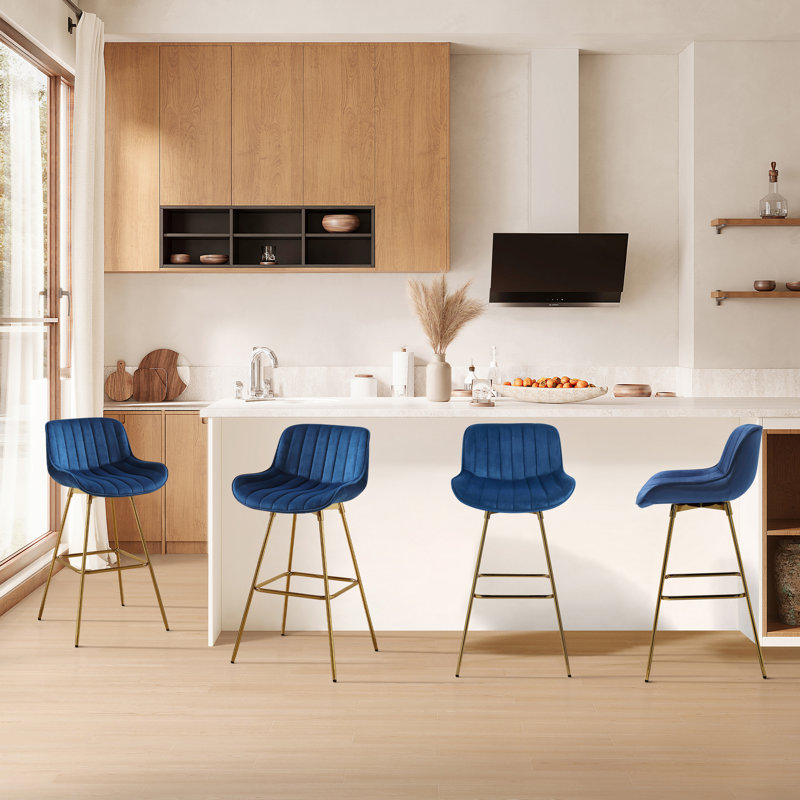 Tabouret de bar pivotant 28,95 po Abingdon, Bleu