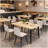 63-inch Modern Dining Table, Wooden Tabletop & Rust-Resistant Iron Legs, Rectangular Kitchen Table for 6-8 People, Rustic Industrial Design for Dining Room, Patio(Table Only)