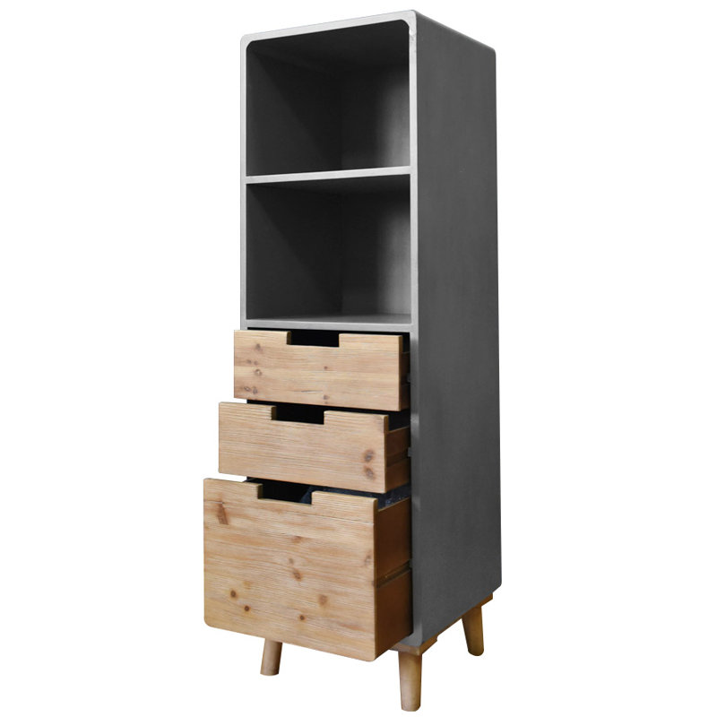 Bibliothèque standard en bois H 53 "x l 17" Razo