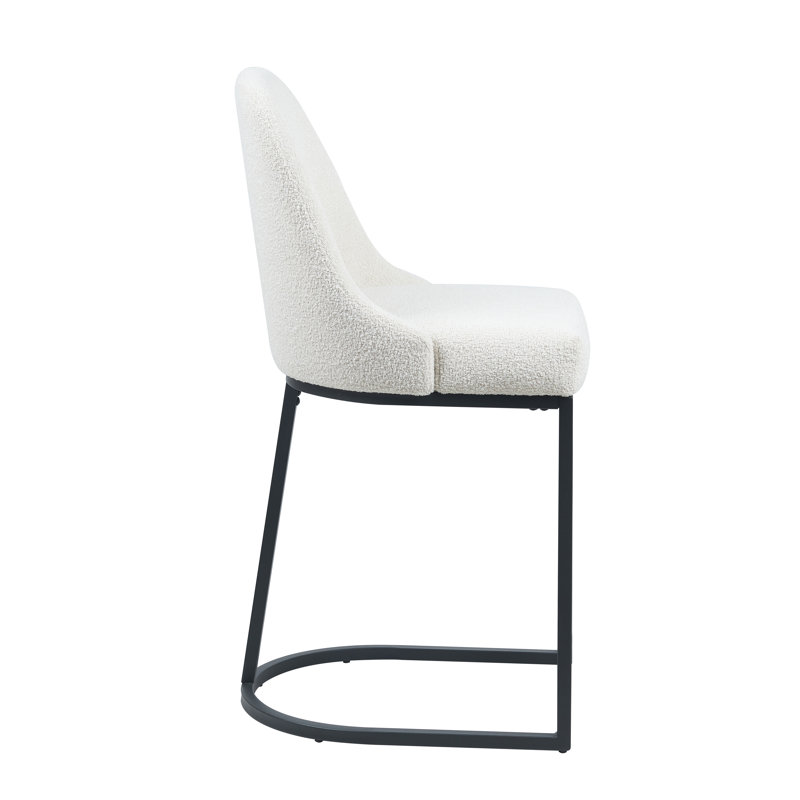 Tabouret de comptoir Bradley, Beige/noir