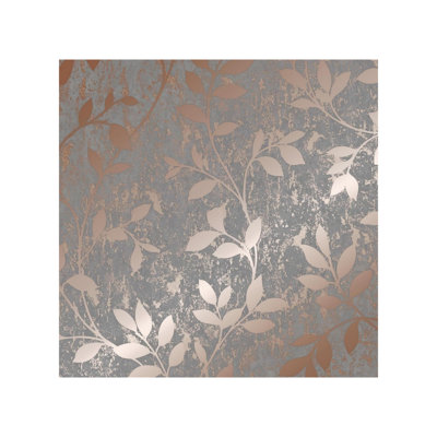 Easy Rose Gold Floral Wallpaper 1000 cm x 52 cm for Home Bedroom Cabinets