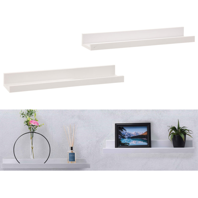 Floating Shelf, White, 46cm H x 10cm W x 8cm D