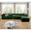 Canapé modulaire désossé avec rangement, dossier cylindrique et accoudoirs, siège confortable profond, durable et de soutien pour le salon, canapé en forme de L-639549235-639549236