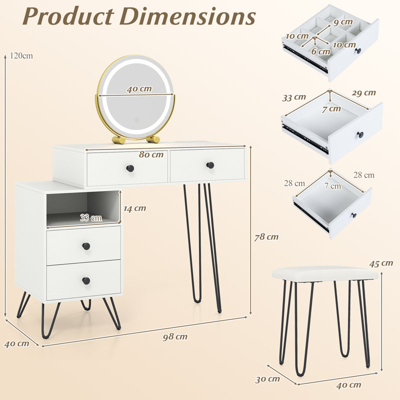 Dressing Table, White