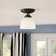 Lark Manor Cardiff Glass Semi Flush Mount & Reviews | Wayfair