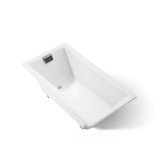 Tea-for-Two for Two 60" x 32" Drop-In Soaking Bathtub