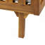 Ensemble de patio en bois d'acacia avec canapé 3 places avec coussins résistants à l'eau et table basse ronde pour l'extérieur-130483941