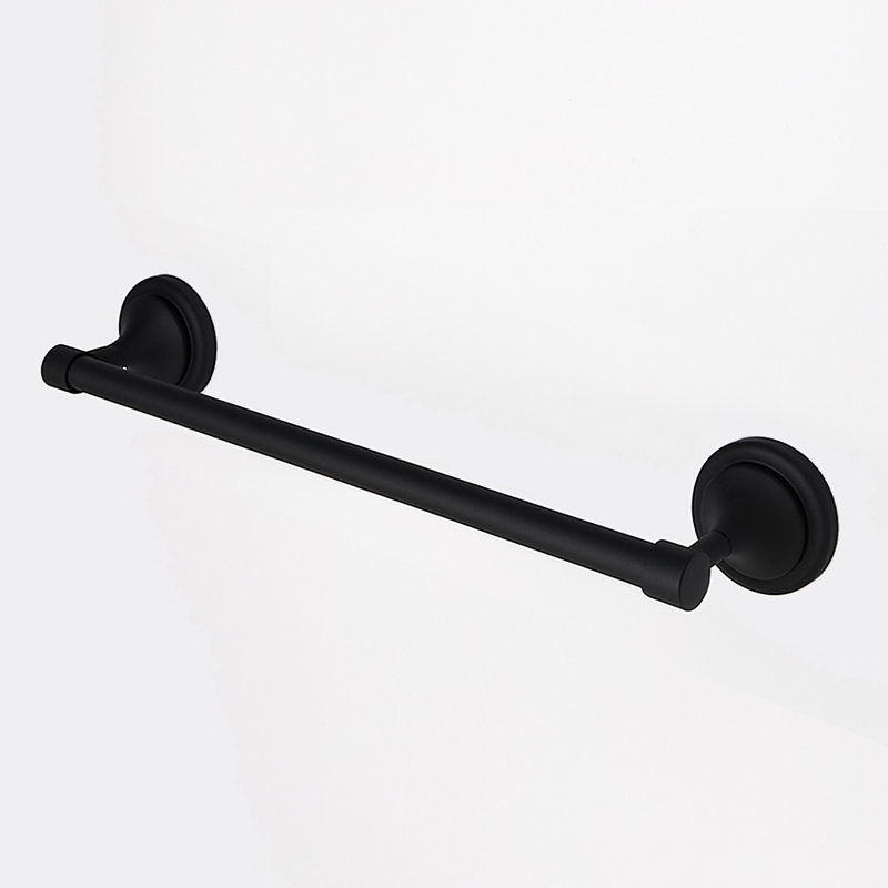 Flutti 1 Wall Mounted Towel Bar, 2.375" H x 13.5" W x 2.88" D, Matte Black
