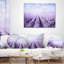 «Fields of Lavender Against Blue Sky» - Coussin imprimé paysage-217488759-217488755