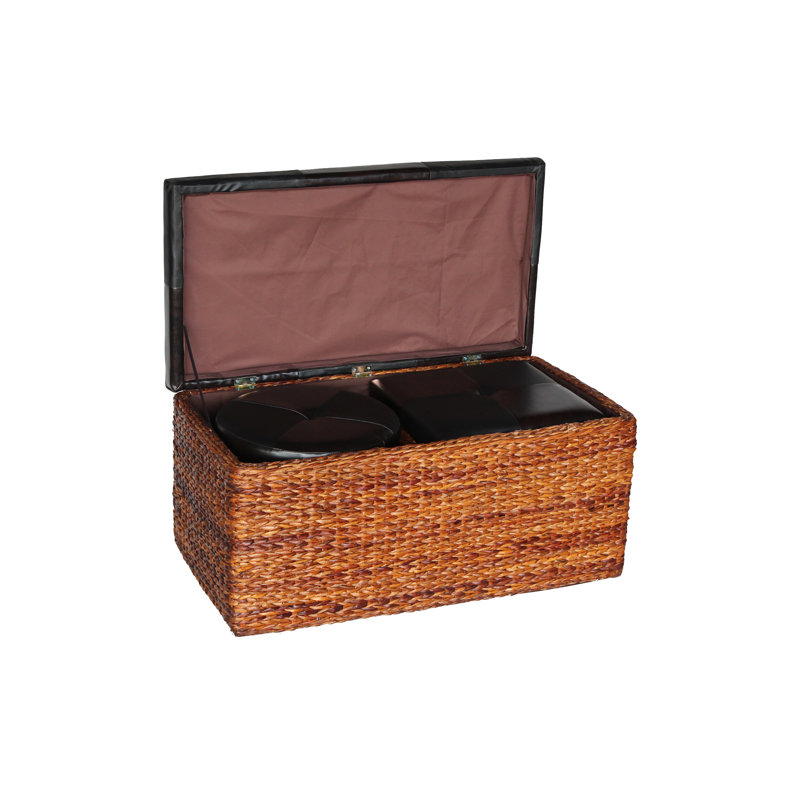3 Piece Wicker Trunk Set
