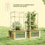 Jardinières en bois galvanisé durables, lit de jardin rustique peu encombrant avec treillis pour patio