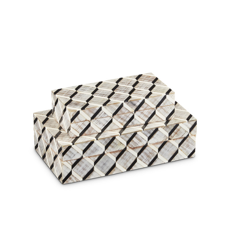 Derian 2 Piece Handmade Decorative Box Set