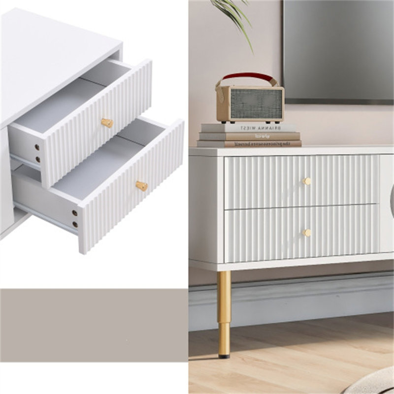 Crédence de rangement l 66,9 po, Blanc