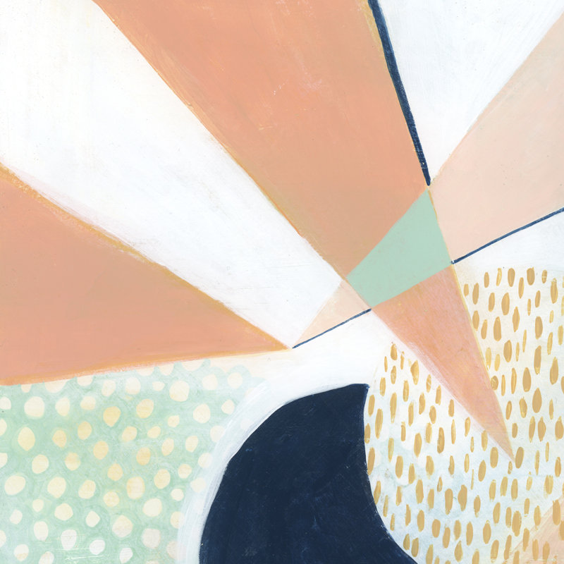 Peach Eclipse IV by Grace Popp - Wrapped Canvas Painting, 30cm H x 30cm W
