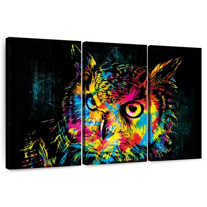 Chouette couleur chouette, H 42 po x l 65 po