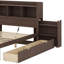Lit plateforme double avec tablettes coulissantes-2104864116