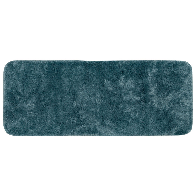 Tapis de bain rectangulaire antidérapant et résistant aux taches / à la décoloration Pirates, L 24 po x L 60 po, Turquoise