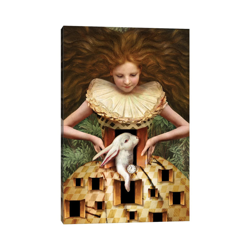 " Hello Alice " by Catrin Welz-Stein, No Mat, Wrapped Canvas, 12" H x 8" W x 0.75" D