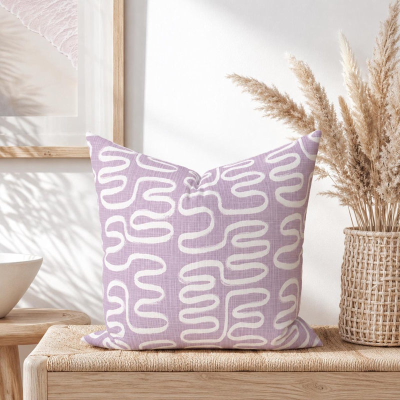 Housse de coussin en coton lavande, Square 21"