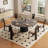 59" Modern Round Dining Table For 6-8, Glossy Sintered Stone Table Top, Dark Gray-200955200