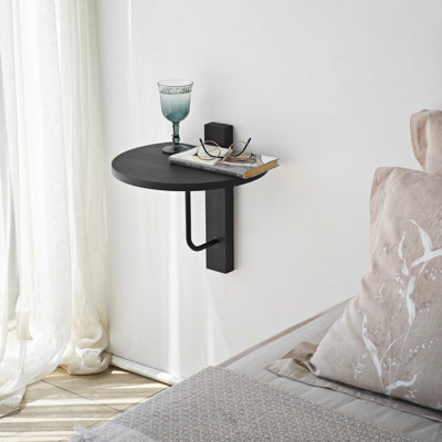 Colesen Modern Wall Shelf, 13.8 x 13.8 inches, Anthracite & Black | 100% Pine Solid Wood with Sturdy 100% Metal Frame | Industrial Design, Perfect for Home Decor & Organizing | Stylish & Durable Storage Solution
