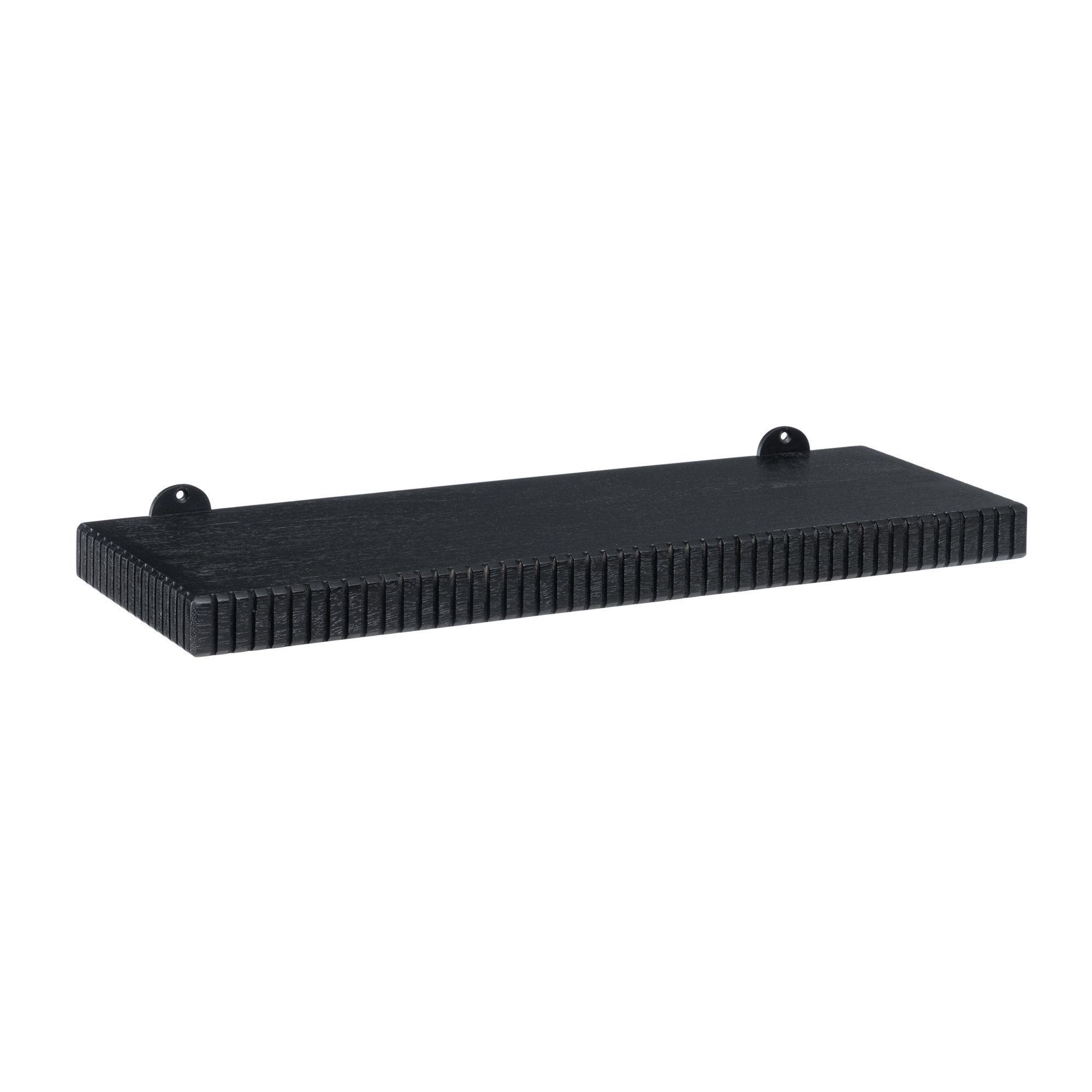Celentano Solid Wood Wall Mounted Shelves, Black, 1.5" H x 24" W x 8" D