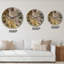 Horloge murale moderne en marbre brun et gris-1208206577