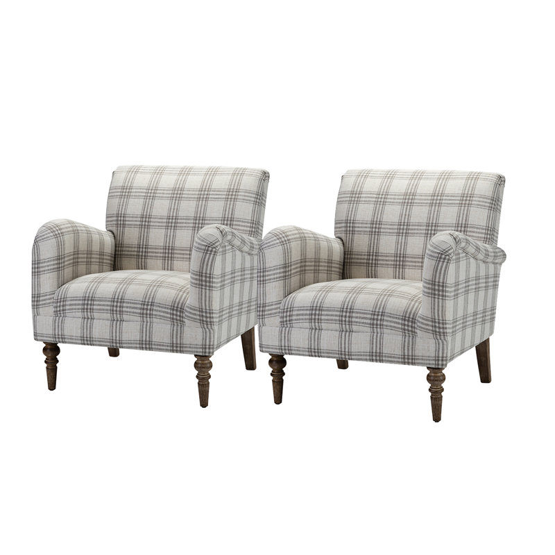 Fauteuil en polyester 29,5 po Arching Farmhouse, Gris