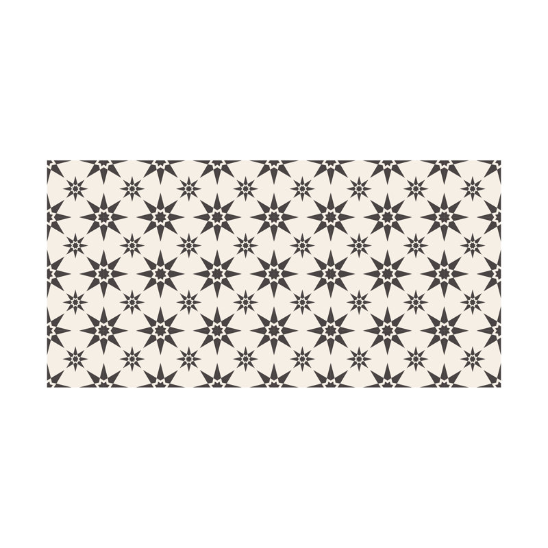 Parrott 127 x 60 cm PVC Patterned Tile in Cream/Black