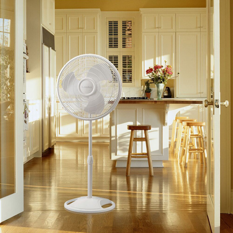 Ventilateur sur pied 16 po, Blanc