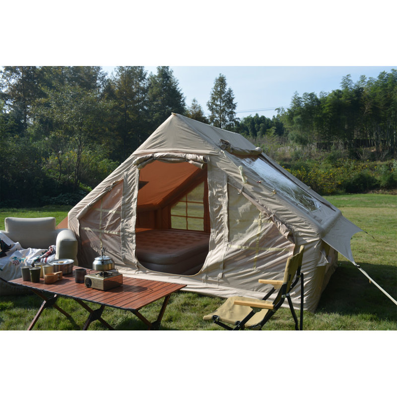 Tente de camping gonflable 4 saisons avec structure gonflable haute performance et structure gonflable pour 4 à 6 personnes