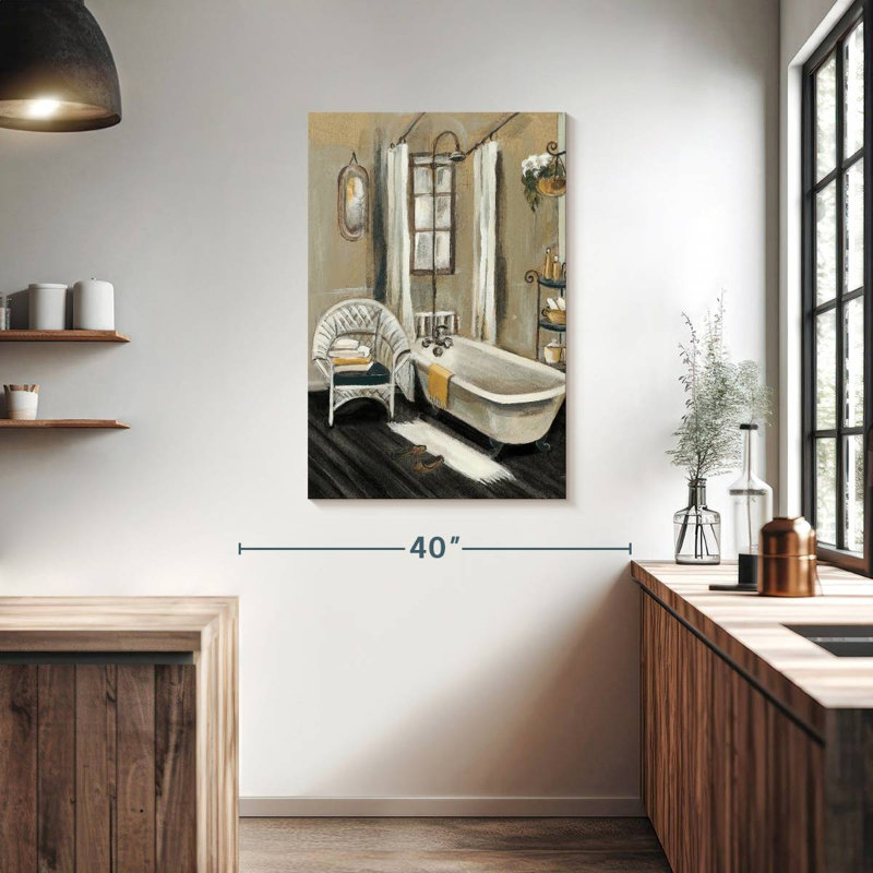 Lilie French Bath II - noir, H 39 po x l 26 po
