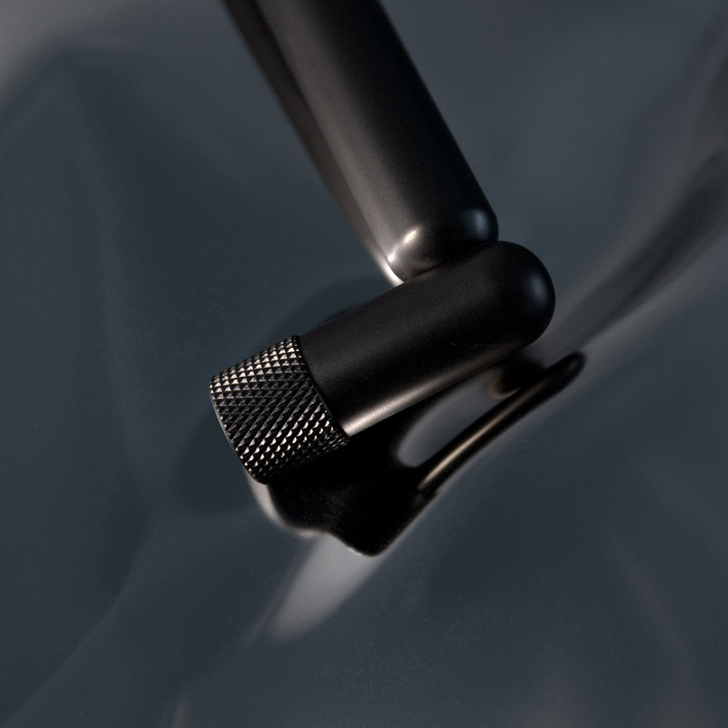 Knurled Brass Bar Pull, 8", Graphite