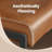 26.4 Inches Bar Chairs with Stitching, PU Leather, Brown-1465933104