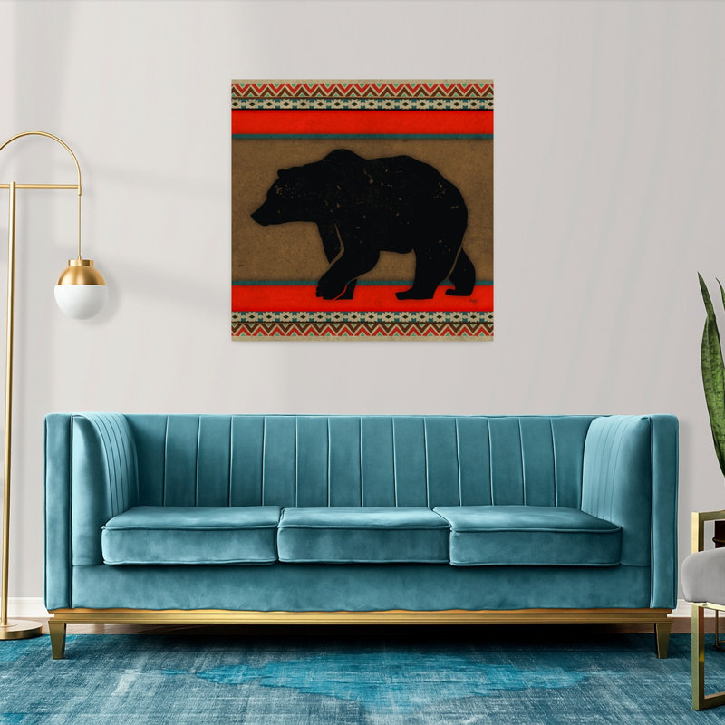 «Out West Bear», art d'ours contemporain, H 36 po x l 36 po