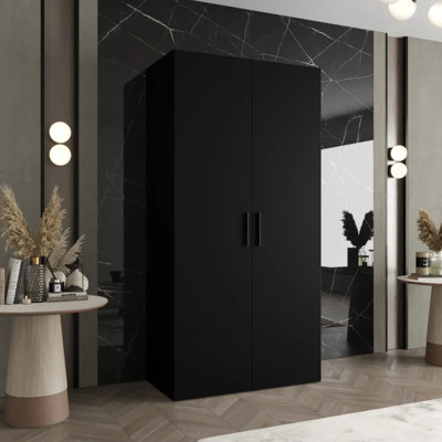 Berlie I Hinged Door Wardrobe 100cm - Sleek, Soft-Close Storage for Light-Filled Rooms