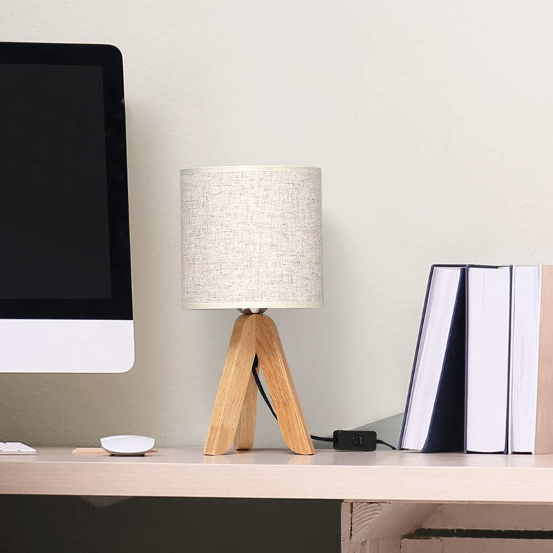 Seren Wood Table Lamp, Brown