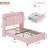 3-Piece Bedroom Sets, Upholstered Storage Bed with Open shelf, 2 Nightstands with 3 Drawers-640807194-669483599
