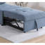 Lit escamotable bleu gris avec siège et coussin convertible inclus