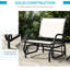 Fauteuil coulissant de patio avec cadre en métal et siège en filet respirant