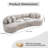 114''W Compressed Oversized Sectional Curved Sofa,Modern Luxury Chenille Fabric 4-Seater Sofa With 3 Pillows-1524418585