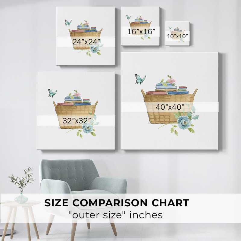 Panier à linge - Impression sur toile tendue, H 32 po x l 32 po x P 1,5 po