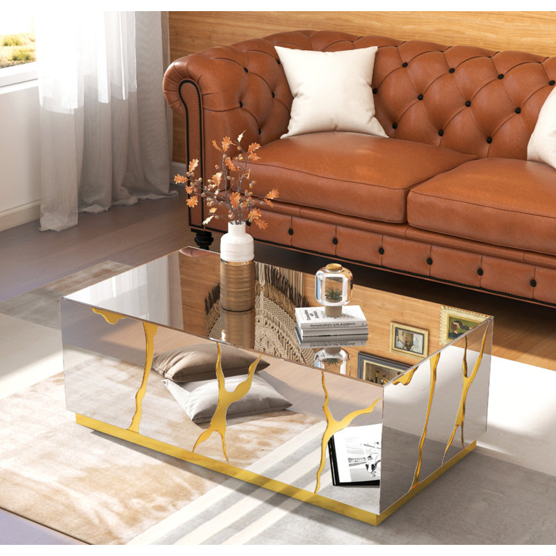 Dalee 39'' Modern Glass Coffee Table