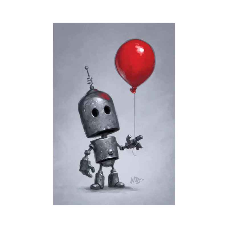 The Red Balloon by Matt Dixon - Wrapped Canvas Print, 20.32 cm H x 30.48 cm W