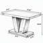 Table de salle à manger de style campagnard de 119 cm (47 po) pour 4 personnes, table de cuisine avec plateau de 4 cm (1,57 po) d'épaisseur et pied central triangulaire, idéale pour les cuisines compactes.-1065003089