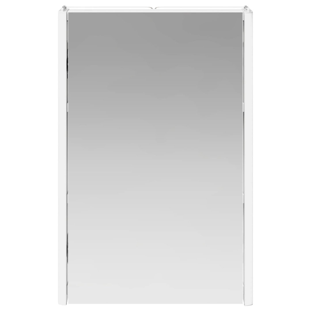 Bathroom Mirror Cabinet With LED Strip Lights Engineered Wood Storage